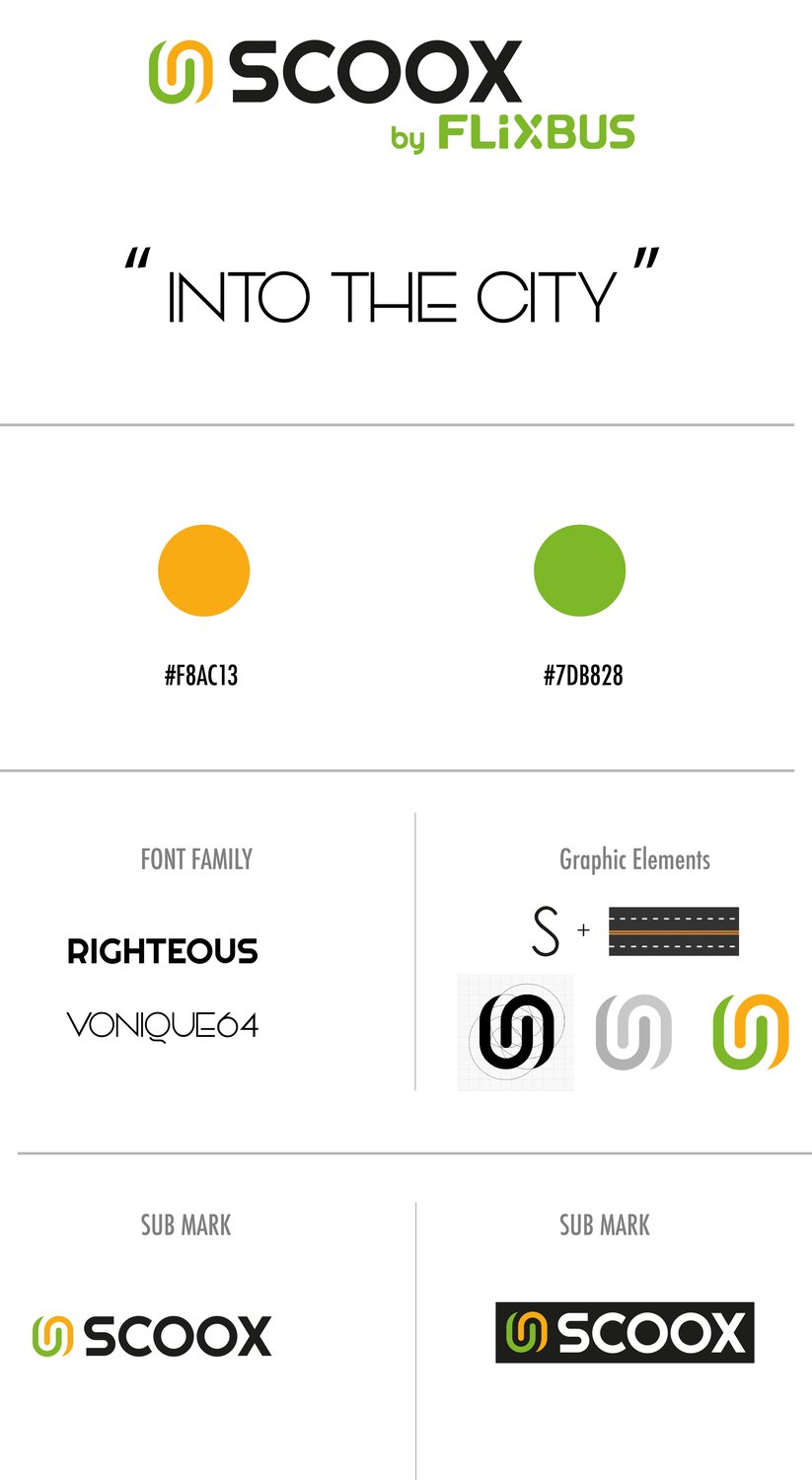 Scoox visual identity board